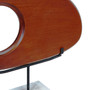Westo Natural Wood Horizontal Sculpture With Travertine Base Westo Natural Wood Horizontal Sculpture With Travertine Base