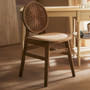 Cebu Beige Fabric and White Wash Elm Wood Dining Chair