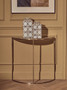 Vita Half Moon Console Table with Black Agate Top