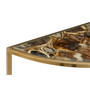 Vita Half Moon Black Agate Top Table