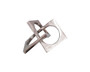 Prato Silver Finish Square Knot Sculpture
