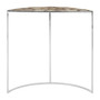 Vita Half Moon White Agate Top Table