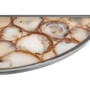 Vita Half Moon White Agate Top Table