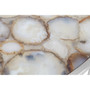 Vita Half Moon White Agate Top Table