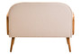 Cebu Ivory Fabric and Cane 2 Seat Sofa with Elm Wood Legs