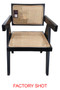Cebu Natural Cane and Black Beech Wood Dining Chair