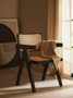 Cebu Natural Cane and Black Beech Wood Dining Chair
