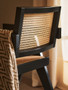 Cebu Natural Cane and Black Beech Wood Dining Chair