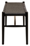 Cebu Black Rope and Elm Wood Bench