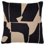 Bosie Ozella Black and Natural Square Cushion