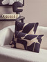 Bosie Ozella Black and Natural Square Cushion