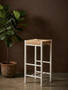 Bandar Natural Rope and White Bar Stool