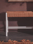 Bandar Large Natural Rope and White Wood Bench