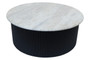 Walton Travertine Top Coffee Table with Black Acacia Wood Base Walton Travertine Top Coffee Table with Black Acacia Wood Base