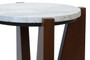 Winton Travertine Top Side Table With Acacia Wood Frame Winton Travertine Top Side Table With Acacia Wood Frame