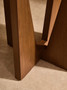 Winton Travertine Top Side Table With Acacia Wood Frame