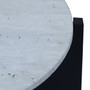 Winton Travertine Top Coffee Table With Black Acacia Wood Frame Winton Travertine Top Coffee Table With Black Acacia Wood Frame