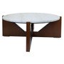 Winton Travertine Top Coffee Table With Acacia Wood Frame Winton Travertine Top Coffee Table With Acacia Wood Frame
