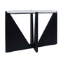 Winton Travertine Top Console Table With Black Acacia Wood Frame Winton Travertine Top Console Table With Black Acacia Wood Frame
