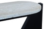 Winton Travertine Top Console Table With Black Acacia Wood Frame Winton Travertine Top Console Table With Black Acacia Wood Frame