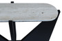 Winton Travertine Top Console Table With Black Acacia Wood Frame Winton Travertine Top Console Table With Black Acacia Wood Frame