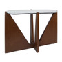 Winton Travertine Top Console Table With Acacia Wood Frame Winton Travertine Top Console Table With Acacia Wood Frame