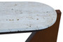 Winton Travertine Top Console Table With Acacia Wood Frame Winton Travertine Top Console Table With Acacia Wood Frame