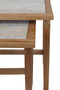 Womad Large Set Of 2 Wooden Side Tables With Travertine Tops Womad Large Set Of 2 Wooden Side Tables With Travertine Tops