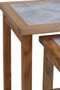 Womad Large Set Of 2 Wooden Side Tables With White Marble Tops Womad Large Set Of 2 Wooden Side Tables With White Marble Tops