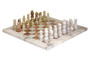 Flos White Marble and Green Onyx Small Chess Set