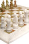 Flos White Marble and Green Onyx Large Chess Set