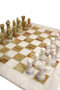 Flos White Marble and Green Onyx Large Chess Set