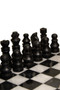 Flos White and Black Small Marble Chess Set