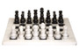 Flos White and Black Small Marble Chess Set