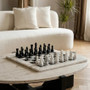 Flos White and Black Large Marble Chess Set