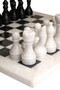 Flos Carved White and Black Small Marble Chess Set
