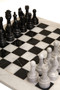 Flos Carved White and Black Large Marble Chess Set