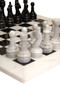 Flos Carved White and Black Large Marble Chess Set