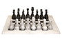 Flos Carved White and Black Large Marble Chess Set
