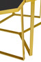 Jodie Six Piece Black Mirror And Gold Frame Table Set Seconds