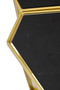 Jodie Six Piece Black Mirror And Gold Frame Table Set Seconds