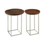 Crest Silver Iron / Wood Tops Side Tables