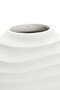 Mira Small Ivory Finish Rippled Round Vase