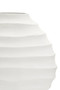 Mira Large Ivory Finish Rippled Round Vase