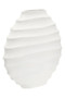 Mira Large Ivory Finish Rippled Round Vase