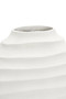 Mira Large Ivory Finish Rippled Round Vase