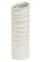 Mira Large Ivory Finish Rippled Vase