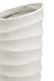 Mira Large Ivory Finish Rippled Vase