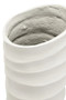 Mira Large Ivory Finish Rippled Vase