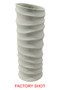 Mira Small Ivory Finish Rippled Vase